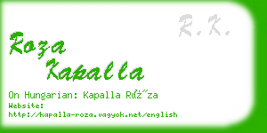 roza kapalla business card